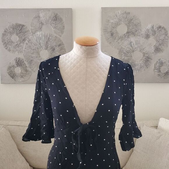 Free People 'All Yours' Polka Dot Mini Dress - size 4 in Black - Picture 5 of 13